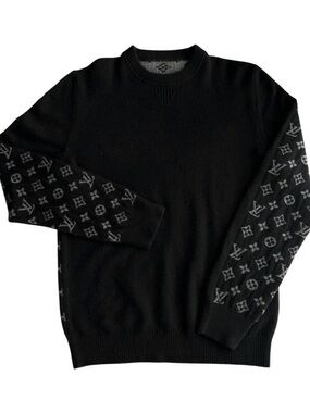 LOUIS VUITTON HALF AND HALF MONOGRAM CREWNECK